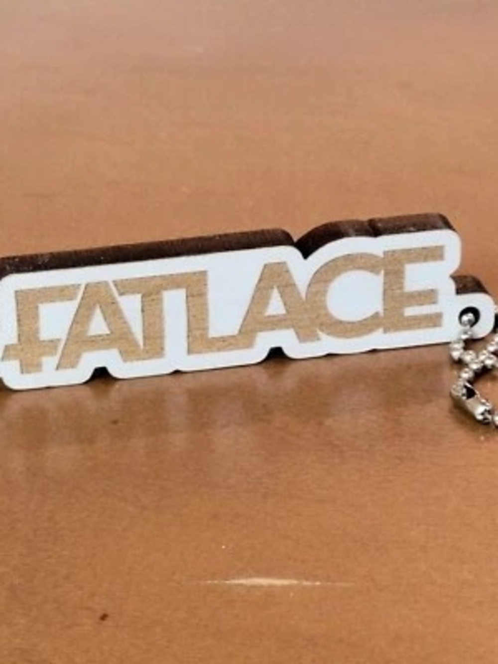 ILLEST Fatlace Wood Keychain White decorative accessory jdm race drift key chain